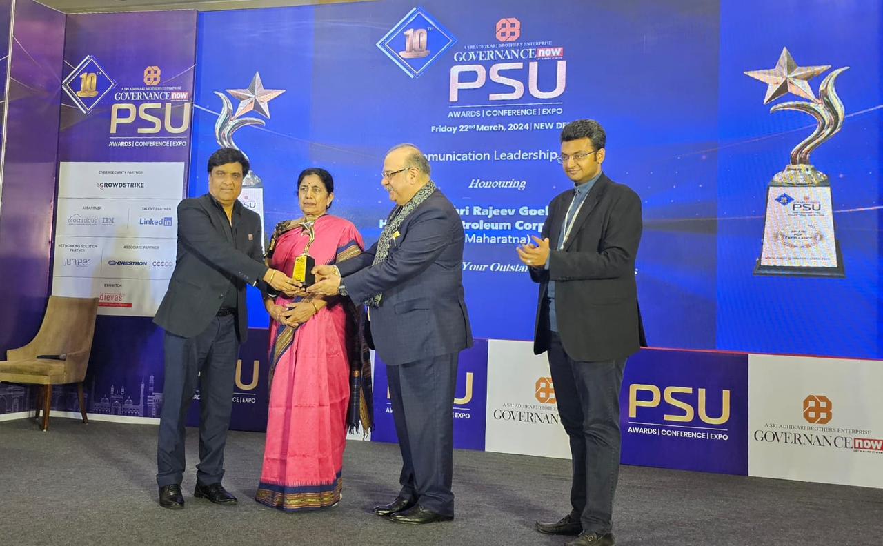 HPCL's sweeping success at 10th PSU Awards by Governance Now