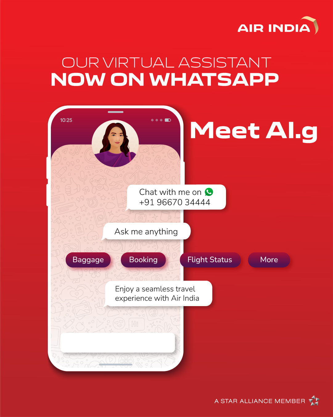 Air India introduces AI.g, a generative AI-powered virtual travel assistant on WhatsApp