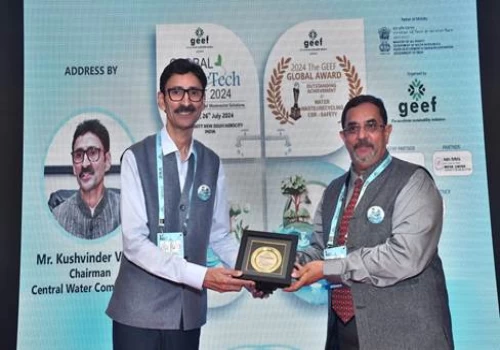 CWC wins GEEF Global WaterTech Award, under the category ‘Water Department of the Year’, at Global Water Tech Summit - 2024