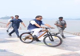 Assam launches bamboo bicycle, Himanta Biswa Sarma takes the first ride