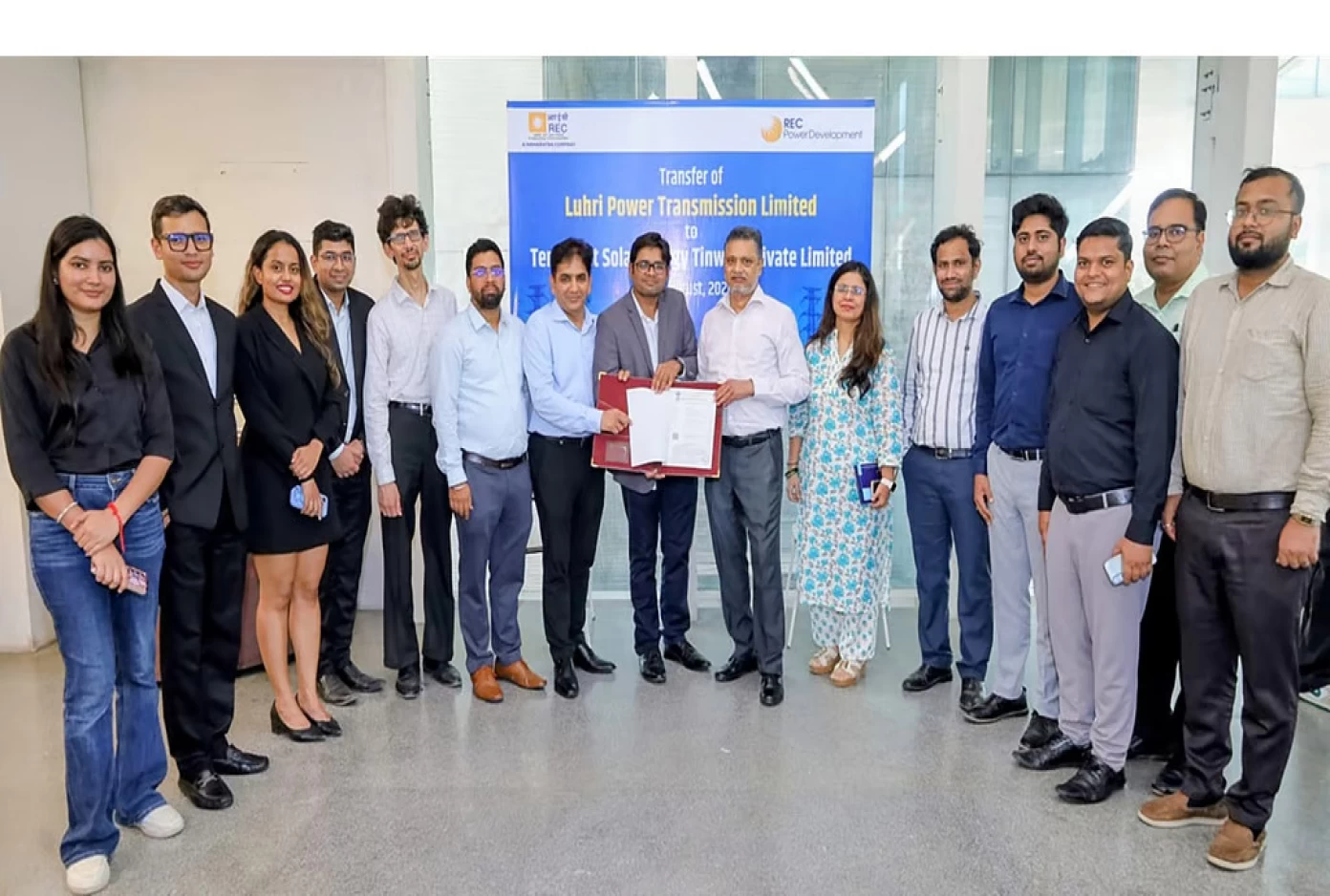 RECPDCL hands over Luhri Power Transmission Limited to Terralight Solar Energy Tinwari Private Limited