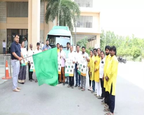 Jangaon Collector Sandeep Kumar Jha takes campaign against bonded labour to workers