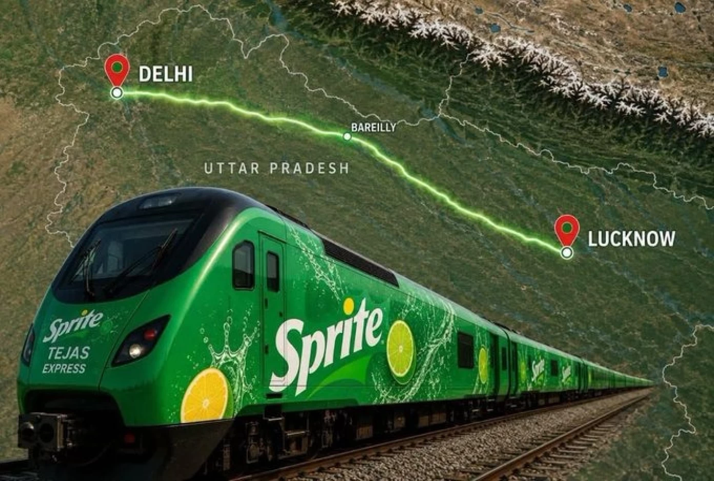 A train named Sprite? India’s Tejas Express gets a fizzy makeover