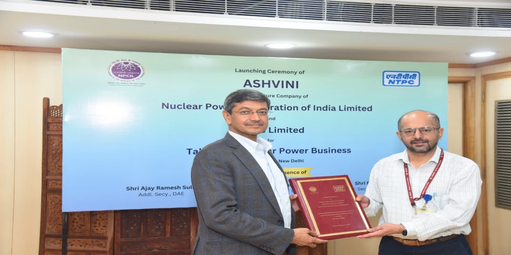 NTPC-NPCIL joint venture 'ASHVINI' receives government approval NTPC-NPCIL joint venture 'ASHVINI' receives government approval