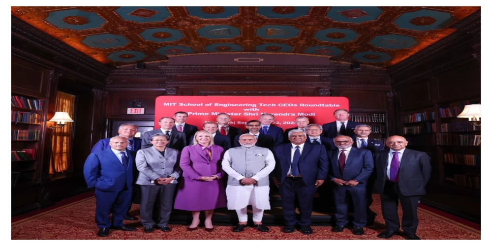 PM Modi attends productive roundtable with US tech CEOs, highlights India's growth potential PM Modi attends productive roundtable with US tech CEOs, highlights India's growth potential