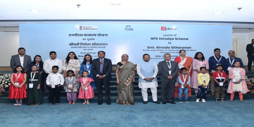 Finance Minister launches NPS Vatsalya, a pension scheme for children Finance Minister launches NPS Vatsalya, a pension scheme for children