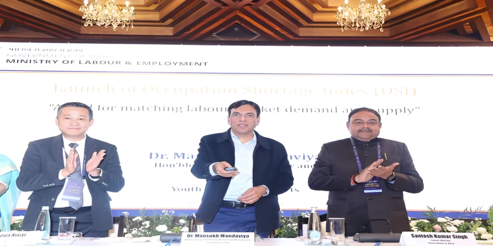 Union Minister Dr Mansukh Mandaviya launches state-specific microsites under e-shram initiative & occupational shortage index Union Minister Dr Mansukh Mandaviya launches state-specific microsites under e-shram initiative & occupational shortage index