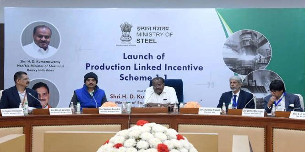 PLI Scheme 1.1 launched by Union Steel and Heavy Industries Minister H.D. Kumaraswamy PLI Scheme 1.1 launched by Union Steel and Heavy Industries Minister H.D. Kumaraswamy