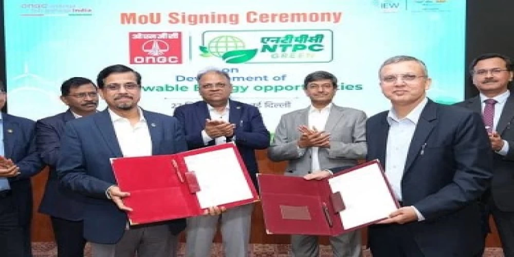ONGC inks MoU with NTPC Green Energy Limited for development of renewable energy projects ONGC inks MoU with NTPC Green Energy Limited for development of renewable energy projects