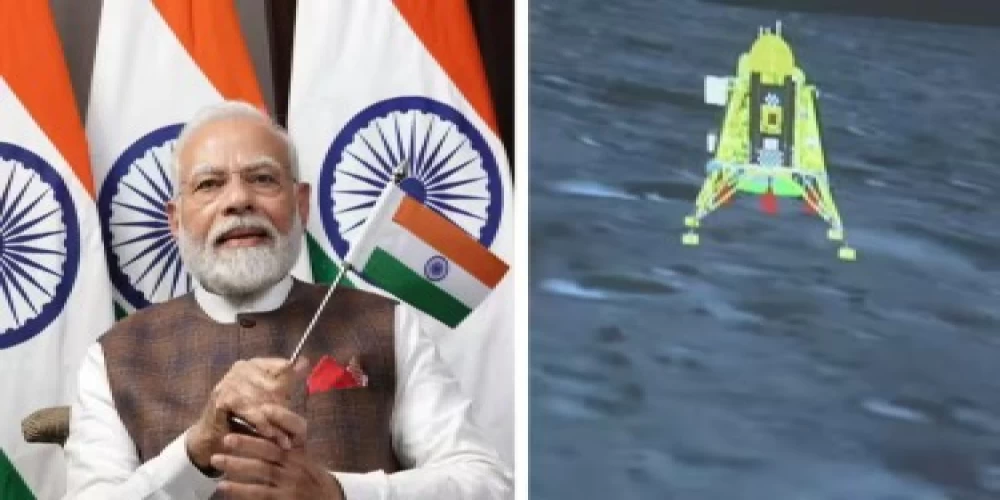 In the first light of ‘Amrit Kaal’, this is ‘Amrit Varsha’ of success: PM on landing of Chandrayaan 3 on the Moon In the first light of ‘Amrit Kaal’, this is ‘Amrit Varsha’ of success: PM on landing of Chandrayaan 3 on the Moon
