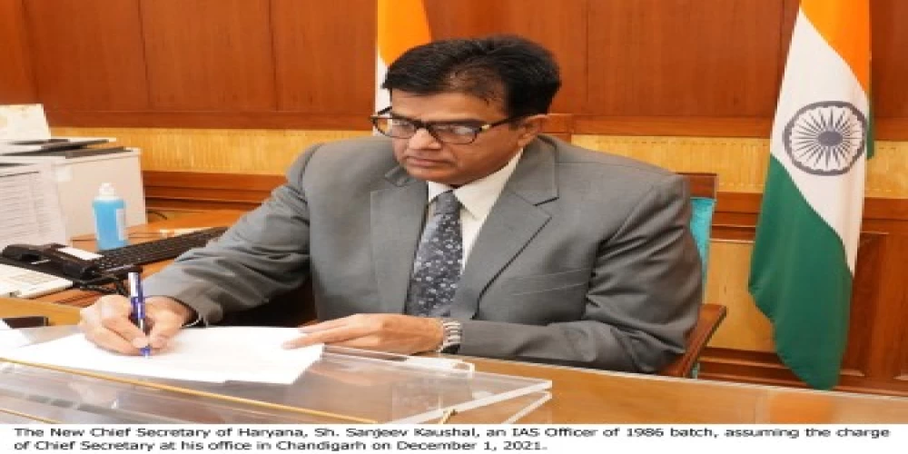Sanjeev Kaushal takes over as Haryana Chief Secretary Sanjeev Kaushal takes over as Haryana Chief Secretary