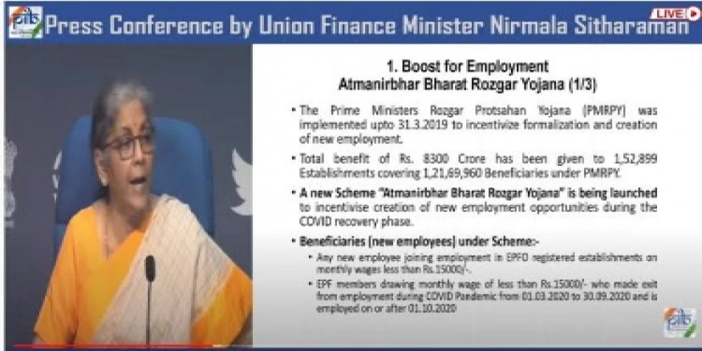 Nod to Atmanirbhar Bharat Rojgar Yojana Nod to Atmanirbhar Bharat Rojgar Yojana
