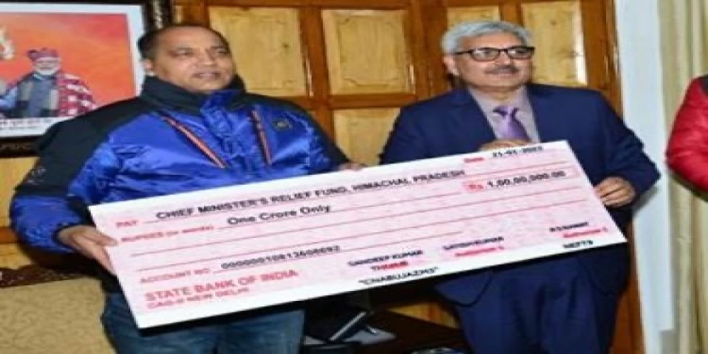 NHPC contributes Rs 1 crore to Himachal Pradesh CMRF NHPC contributes Rs 1 crore to Himachal Pradesh CMRF
