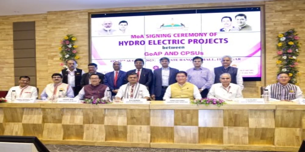 Arunachal Pradesh inks agreement with Central PSUs for 12 hydropower projects; propels clean energy momentum Arunachal Pradesh inks agreement with Central PSUs for 12 hydropower projects; propels clean energy momentum