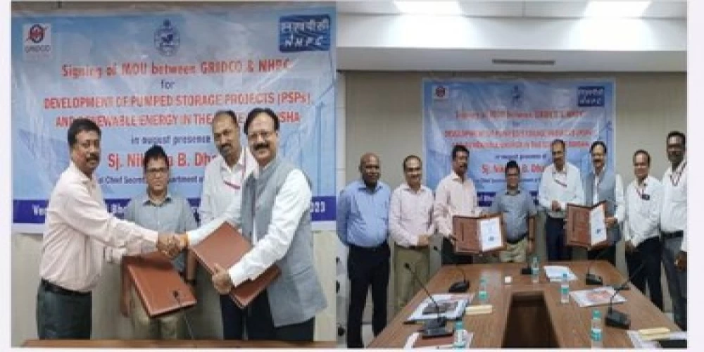 NHPC signs MoU with GRIDCO to develop 2 GW pumped storage projects, 1 GW solar energy projects NHPC signs MoU with GRIDCO to develop 2 GW pumped storage projects, 1 GW solar energy projects