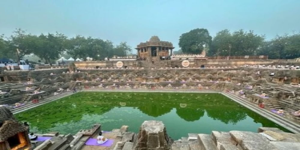 Gujarat creates history with Guinness World Record for Surya Namaskar on New Year's Day Gujarat creates history with Guinness World Record for Surya Namaskar on New Year's Day