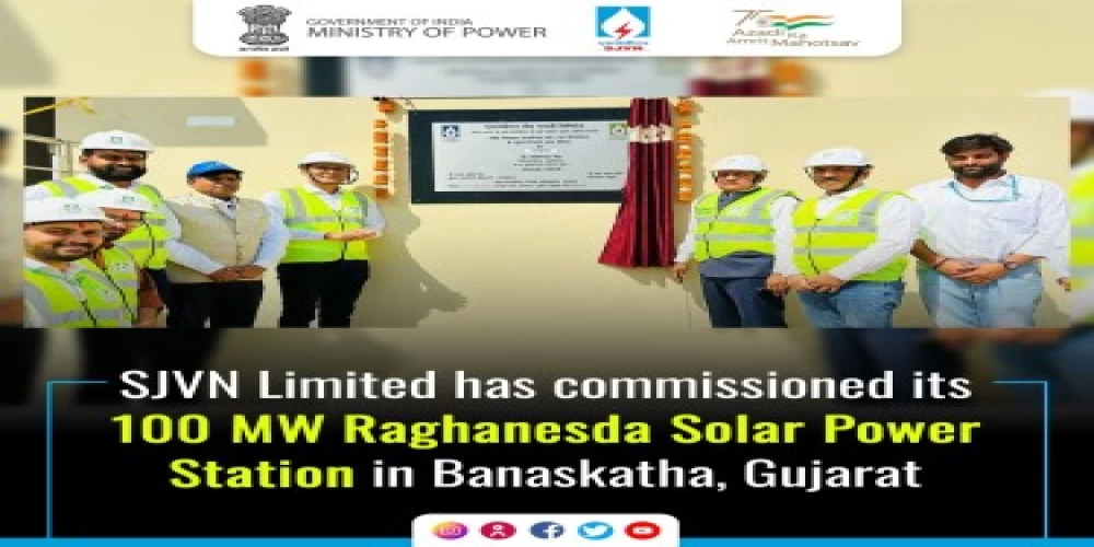 SJVN commissions its 100 MW Raghanesda Solar Power Station in Gujarat SJVN commissions its 100 MW Raghanesda Solar Power Station in Gujarat