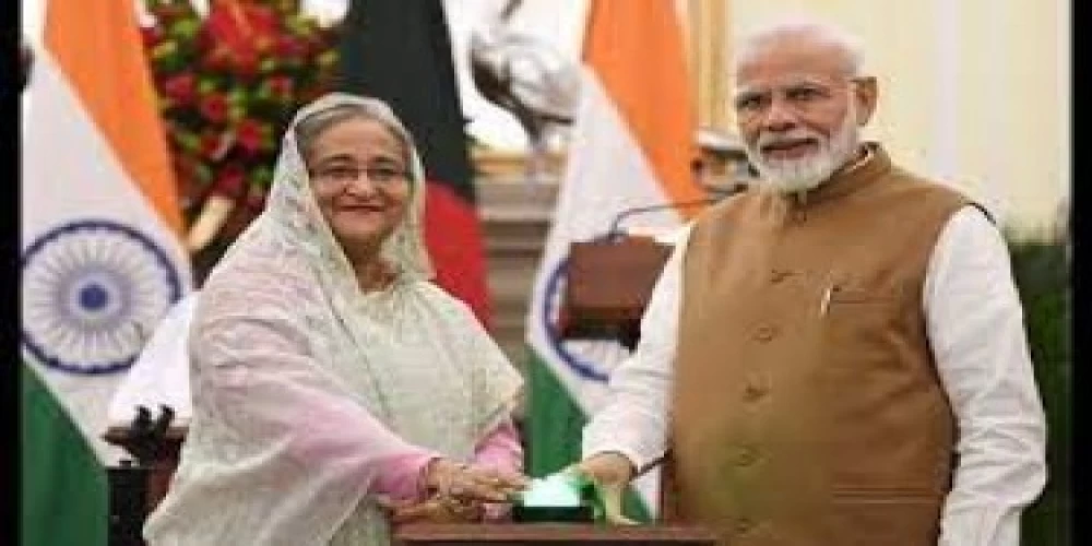 PM Modi and Bangladesh PM Sheikh Hasina jointly inaugurate India-Bangladesh Friendship Pipeline PM Modi and Bangladesh PM Sheikh Hasina jointly inaugurate India-Bangladesh Friendship Pipeline