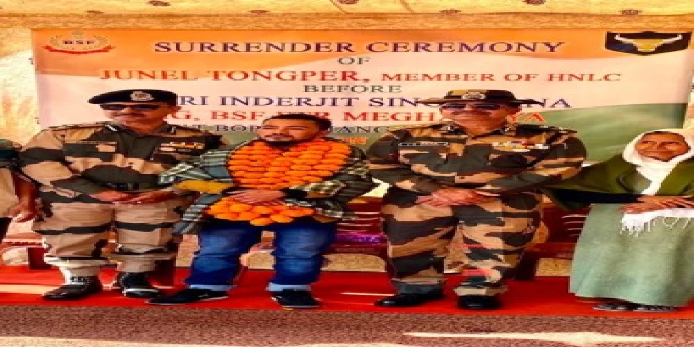 HNLC cadre surrenders before BSF in Meghalaya HNLC cadre surrenders before BSF in Meghalaya