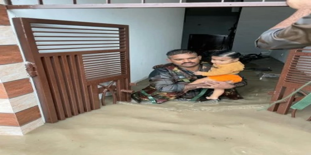 Flood rescue and relief operation by troops of Western Command Flood rescue and relief operation by troops of Western Command