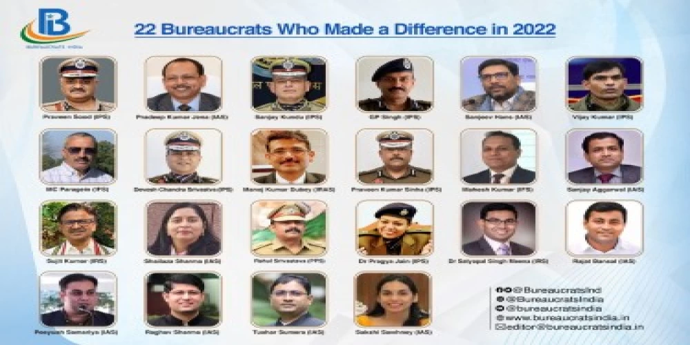 The 22 Change Agents of 2022: Profiling Some Top Performers in Indian Bureaucracy The 22 Change Agents of 2022: Profiling Some Top Performers in Indian Bureaucracy