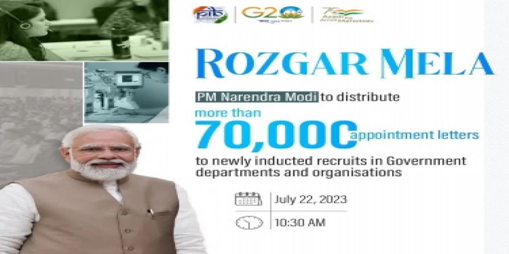 Rozgar Mela: Prime Minister distributes 70,000 appointment letters to new recruits; exhorts Govt employees to work hard Rozgar Mela: Prime Minister distributes 70,000 appointment letters to new recruits; exhorts Govt employees to work hard