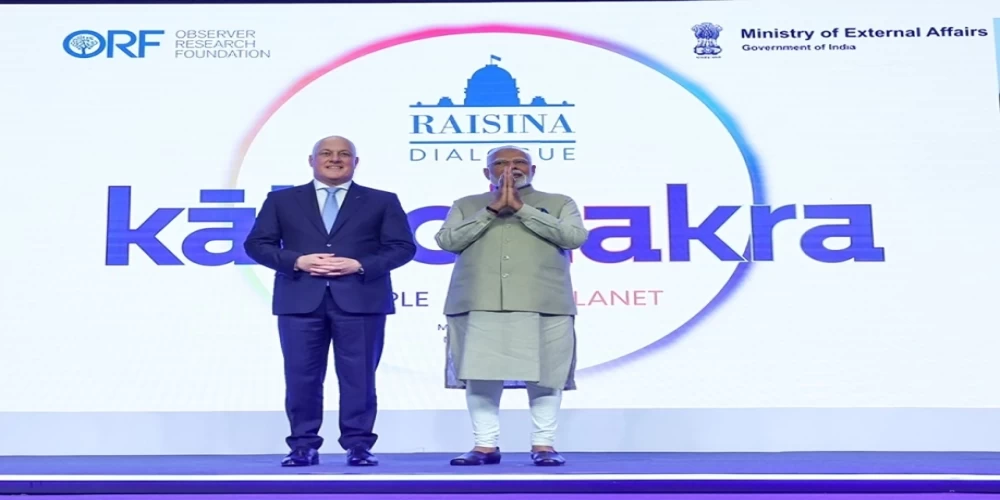 Modi and Luxon jointly inaugurate Raisina Dialogue 2025 in New Delhi Modi and Luxon jointly inaugurate Raisina Dialogue 2025 in New Delhi