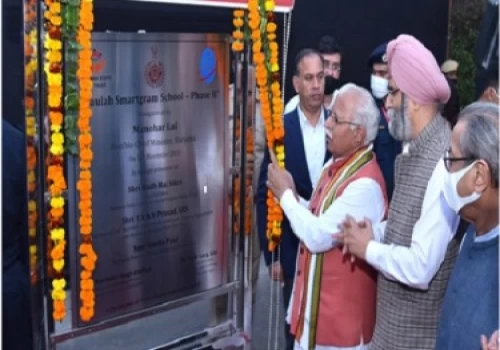 Haryana CM inaugurates Phase II construction of Daulah Smartgram Secondary School in Gurugram funded by PFC