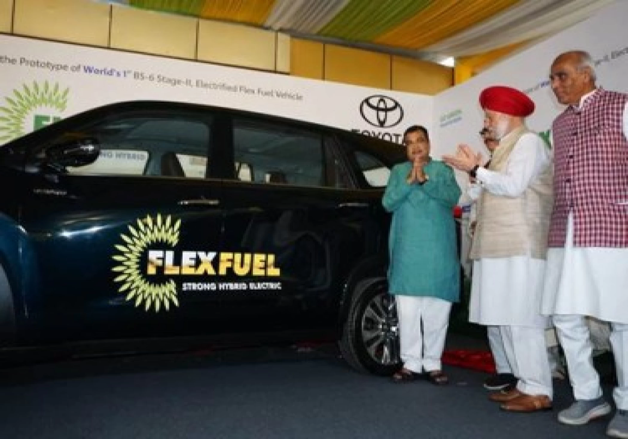 Nitin Gadkari launches world's first BS 6 Stage II Electrified Flex Fuel Vehicle Prototype