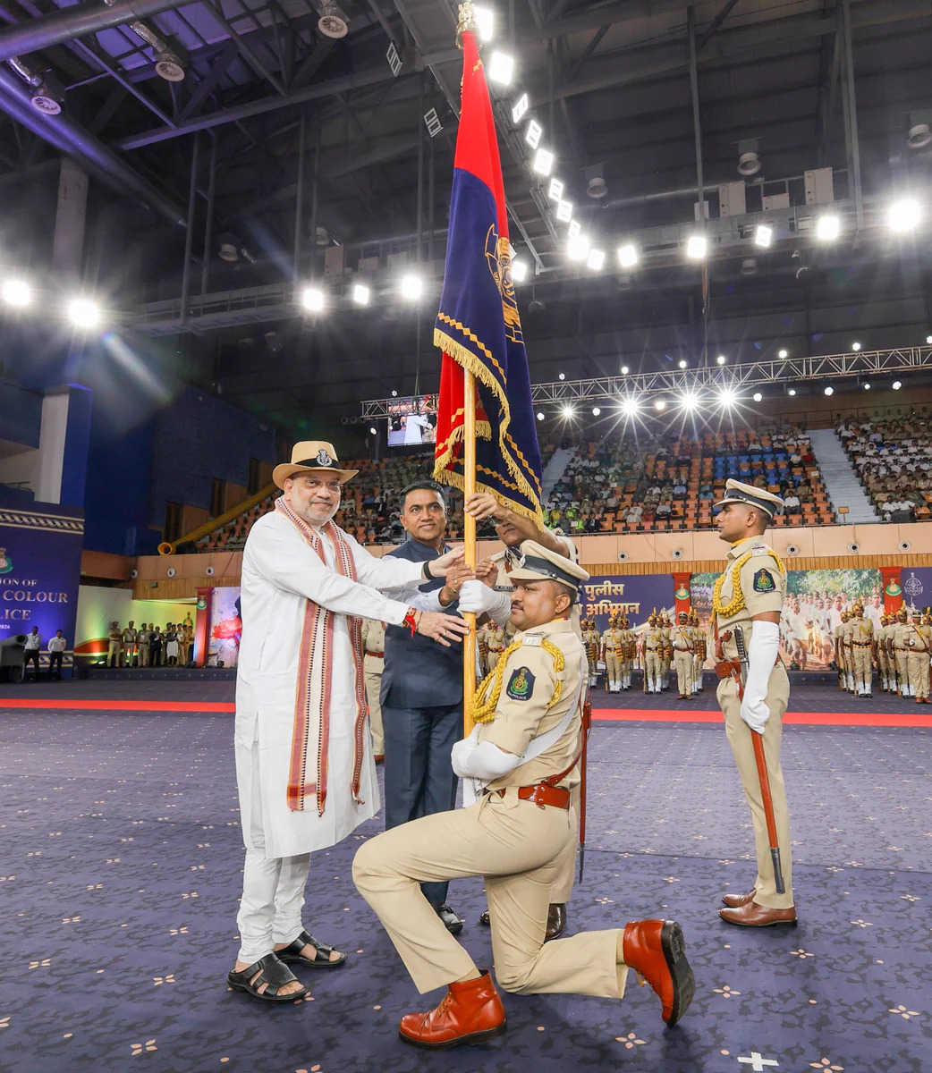 President’s Colour for Goa Police, Amit Shah highlights faster response and tech-led policing
