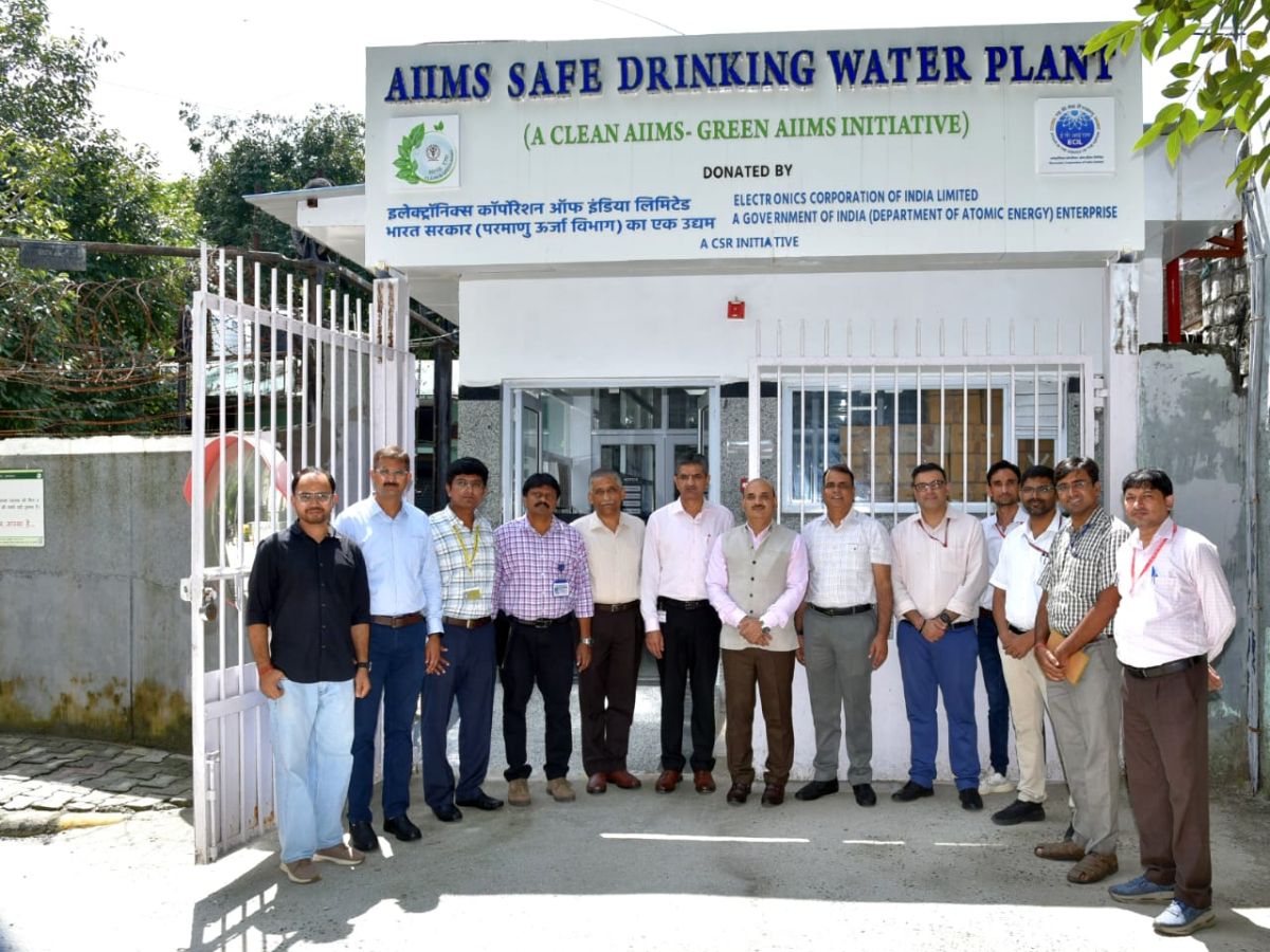ECIL installs RO water bottling plant at AIIMS Delhi under CSR initiative