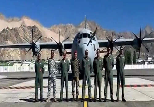 Indian Air Force and Indian Army carry out first-of-its-kind precise para-drop of BHISHM critical trauma care cube at 15,000 feet